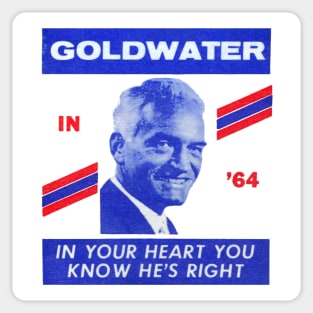 1964 Goldwater, You Know He's Right Sticker